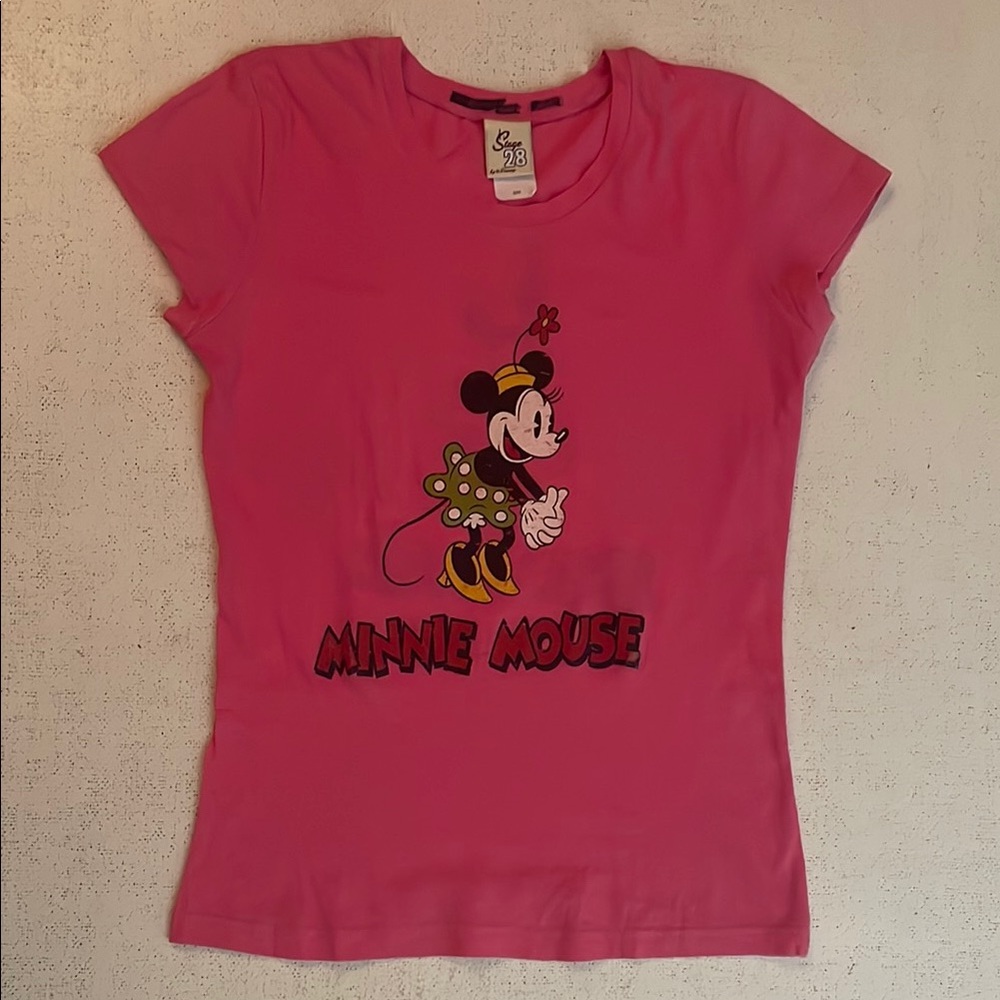 Vintage Stage 28 by Disney Minnie Mouse Glitter tee shirt